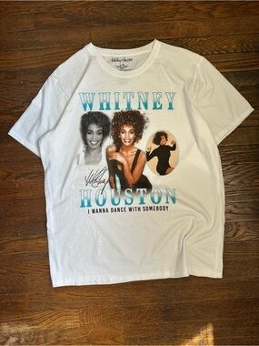 Whitney Houston White Graphic Tee - 'I Wanna Dance With Somebody'